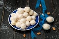 Homemade Raffaello Sweets - Coconut Balls Royalty Free Stock Photo