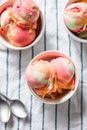 Homemade Rainbow Ice Cream Sorbet Royalty Free Stock Photo