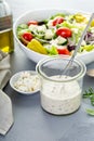 Homemade ranch dressing with feta Royalty Free Stock Photo