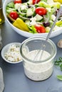 Homemade ranch dressing with feta Royalty Free Stock Photo