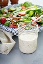 Homemade ranch dressing in a glass jar Royalty Free Stock Photo