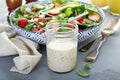 Homemade ranch dressing in a glass jar Royalty Free Stock Photo