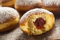 Homemade Raspberry Polish Paczki Donut Royalty Free Stock Photo