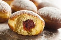 Homemade Raspberry Polish Paczki Donut Royalty Free Stock Photo