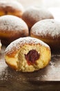 Homemade Raspberry Polish Paczki Donut Royalty Free Stock Photo