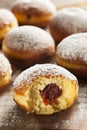 Homemade Raspberry Polish Paczki Donut Royalty Free Stock Photo