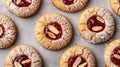 Homemade raspberry thumbprint cookies