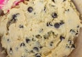 Homemade raw chocolate chips cookie dough on a bowl. Royalty Free Stock Photo