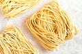Homemade Raw Egg Noodles Royalty Free Stock Photo