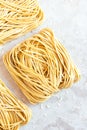 Homemade Raw Egg Noodles Royalty Free Stock Photo
