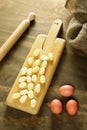 Homemade raw gnocchi, italian fresh pasta Royalty Free Stock Photo