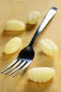 Homemade raw gnocchi, italian fresh pasta Royalty Free Stock Photo