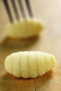 Homemade raw gnocchi, italian fresh pasta Royalty Free Stock Photo