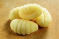 Homemade raw gnocchi, italian fresh pasta Royalty Free Stock Photo