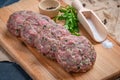 Homemade raw minced meat cutlets of beef Royalty Free Stock Photo