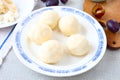 Raw plum dumplings Royalty Free Stock Photo