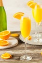 Homemade Refreshing Orange Mimosa Cocktails