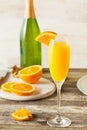 Homemade Refreshing Orange Mimosa Cocktails