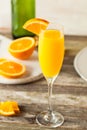 Homemade Refreshing Orange Mimosa Cocktails Royalty Free Stock Photo