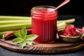 Homemade Rhubarb jam. Generate Ai Royalty Free Stock Photo