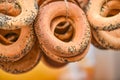 Homemade ring-shaped rolls in handicraft mart Kaziukas, Vilnius, Lithuania