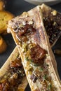 Homemade Roasted Beef Bone Marrow Royalty Free Stock Photo