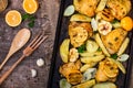 Meyer Lemon Roasted Chicken with Potatoes