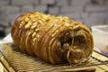 Homemade Rolled Roasted Porchetta Italian dish