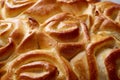 Homemade rose bread on white textured background, close-up, shallow depth of field, top view Royalty Free Stock Photo