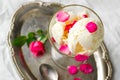Homemade rose ice cream Royalty Free Stock Photo