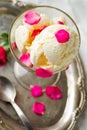 Homemade rose ice cream Royalty Free Stock Photo