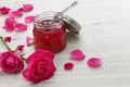 Homemade rose petal jam