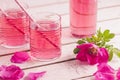 Homemade rose petal syrup Royalty Free Stock Photo