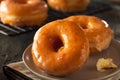 Homemade Round Glazed Donuts Royalty Free Stock Photo