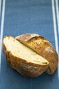 Homemade round loaf of freshly baked artisan sourdough bread Royalty Free Stock Photo