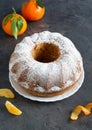 Homemade rustic winter orange cake