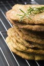 Homemade rustical crackers with rosemary Royalty Free Stock Photo