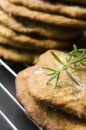 Homemade rustical crackers with rosemary Royalty Free Stock Photo