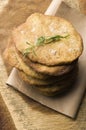 Homemade rustical crackers with rosemary