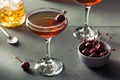 Homemade Rye Bourbon Manhattan Royalty Free Stock Photo