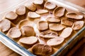 Homemade S`mores Dip / Baked Marshmallow Royalty Free Stock Photo