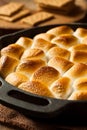 Homemade S'mores Dip with Graham Crackers Royalty Free Stock Photo