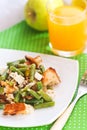 Homemade salad with beans and crackers Royalty Free Stock Photo