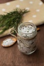 Homemade salt with rosemary