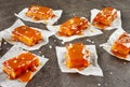 Homemade salted caramel candies