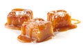 Homemade salted caramel pieces Royalty Free Stock Photo