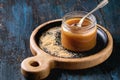 Homemade salted caramel sauce