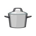 homemade sauce pan cartoon vector illustration Royalty Free Stock Photo