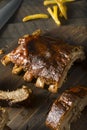 Homemade Saucy Baked Baby Back Ribs Royalty Free Stock Photo