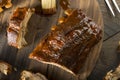 Homemade Saucy Baked Baby Back Ribs Royalty Free Stock Photo